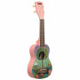 Kala Uk-Uketopia Ukulele Soprano con Grafiche Rosa Satinato + Custodia