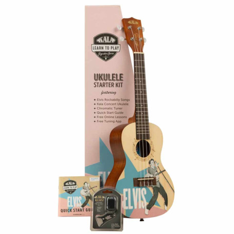 Kala-LTP-C-ERB Ukulele Concerto Elvis Rockabilly con Accordatore