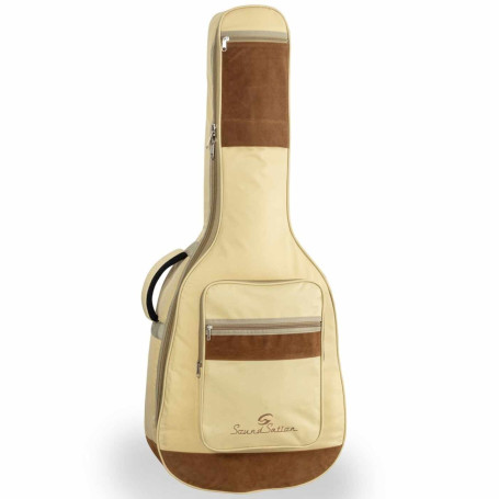 Soundsation SUEDE-A-HC Borsa chitarra acustica con inserti in pelle suede