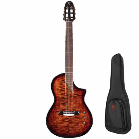 Martinez Hispania Cognac Chitarra classica elettrificata