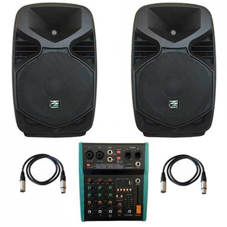 Impianto Audio Coppia casse ZZIPP ZPX12 + Mixer zzipp ZZMXBTR4