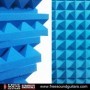 Pannello fonoassorbente piramidale azzurro 95x95x5 cm.